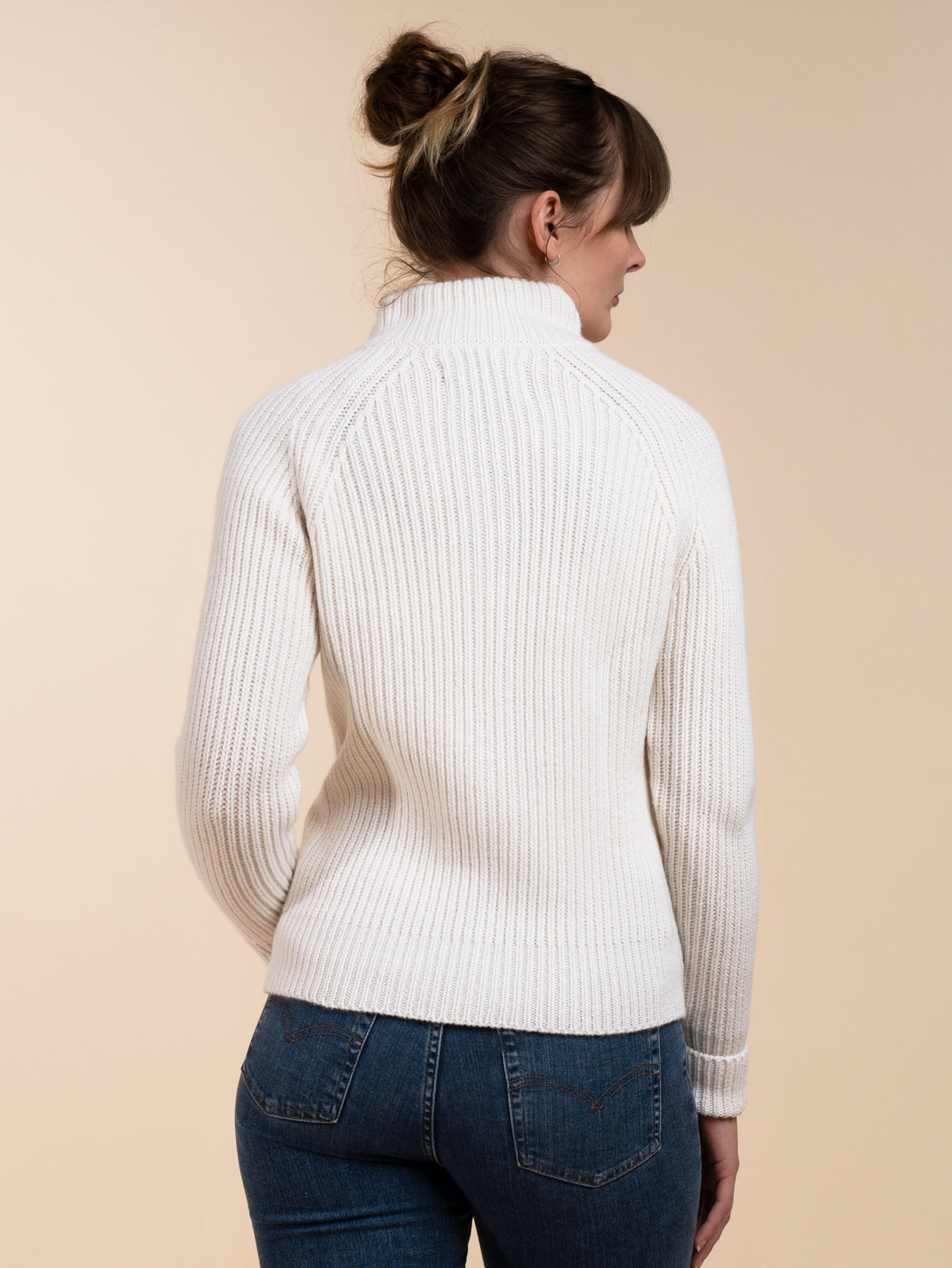 ZIPPED CARDIGAN&lt;br&gt;CREAM
