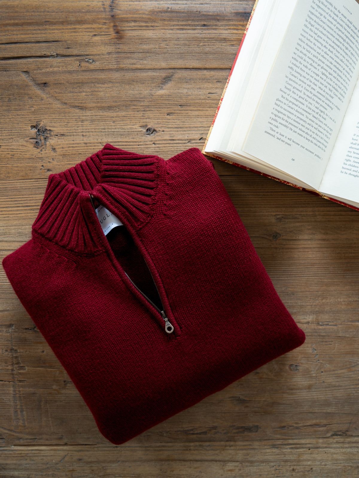 QUARTER ZIP&lt;br&gt;BURGUNDY