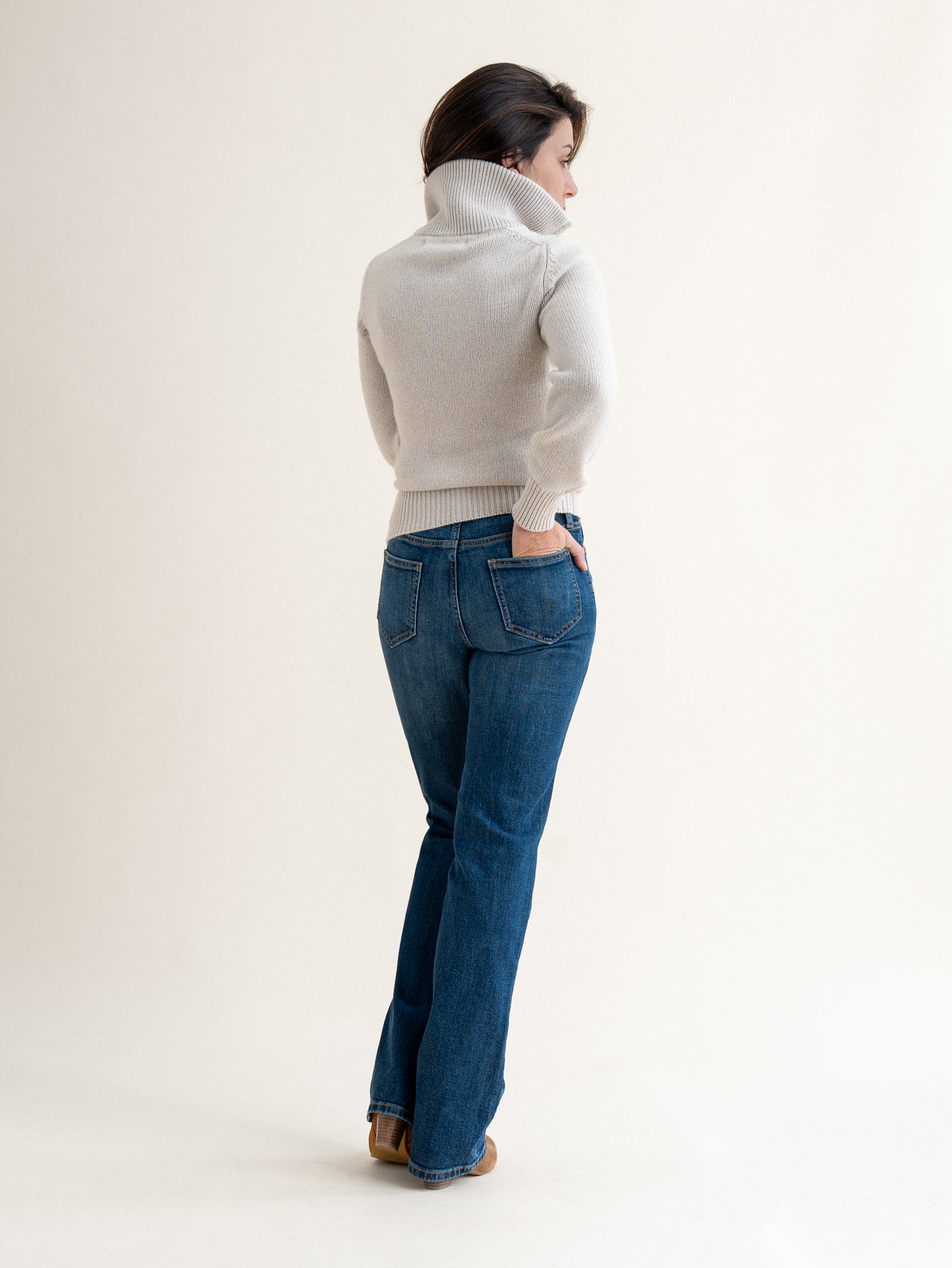 CABLE QUARTER ZIP<br>SWANSDOWN