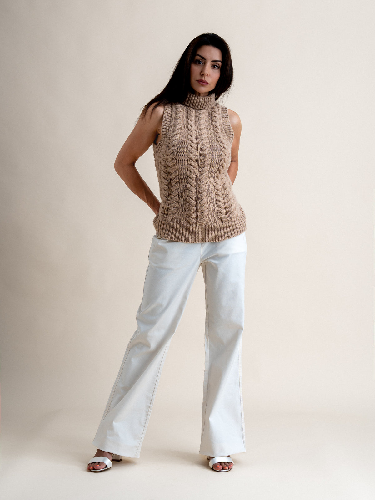 CABLE VEST&lt;br&gt;SANDSTORM