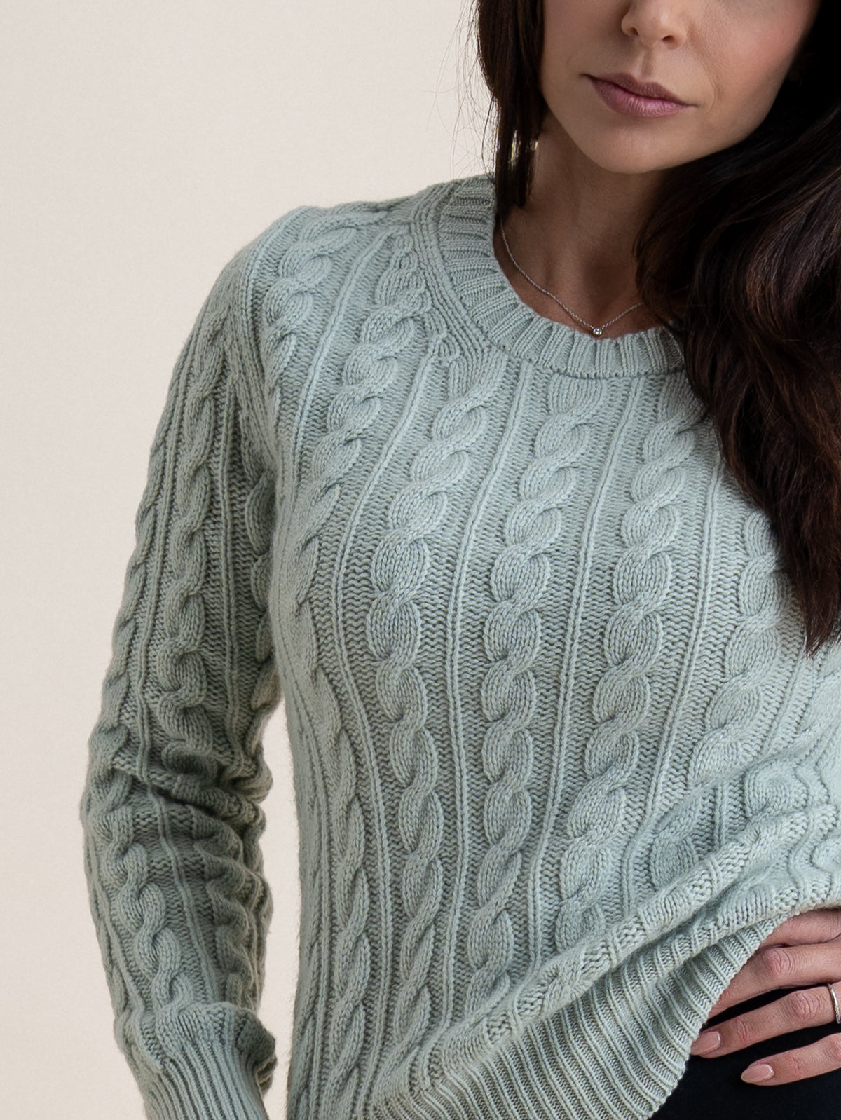 CABLEKNIT CREW&lt;br&gt;PAVILION