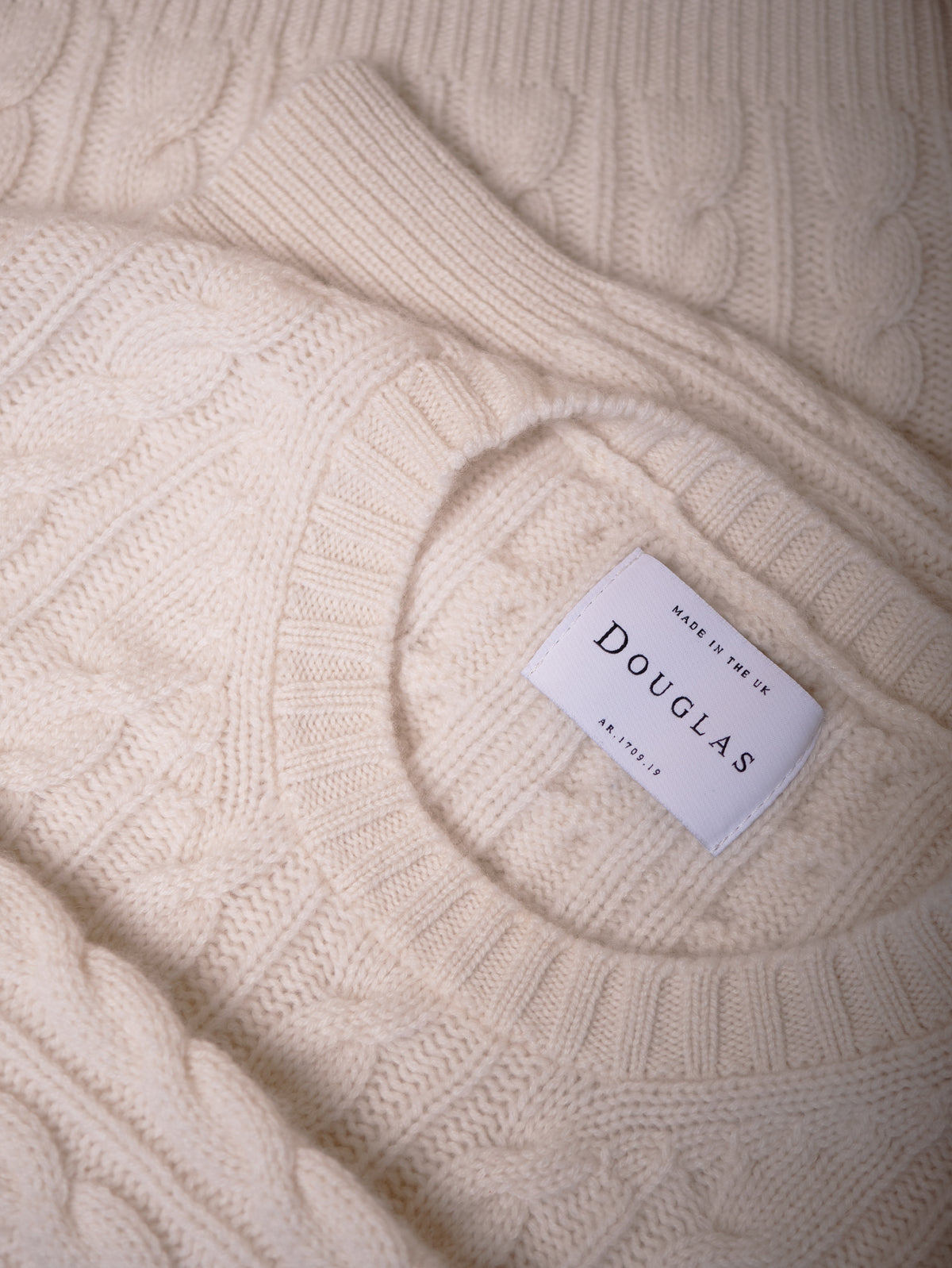 CABLEKNIT CREW&lt;br&gt;CREAM