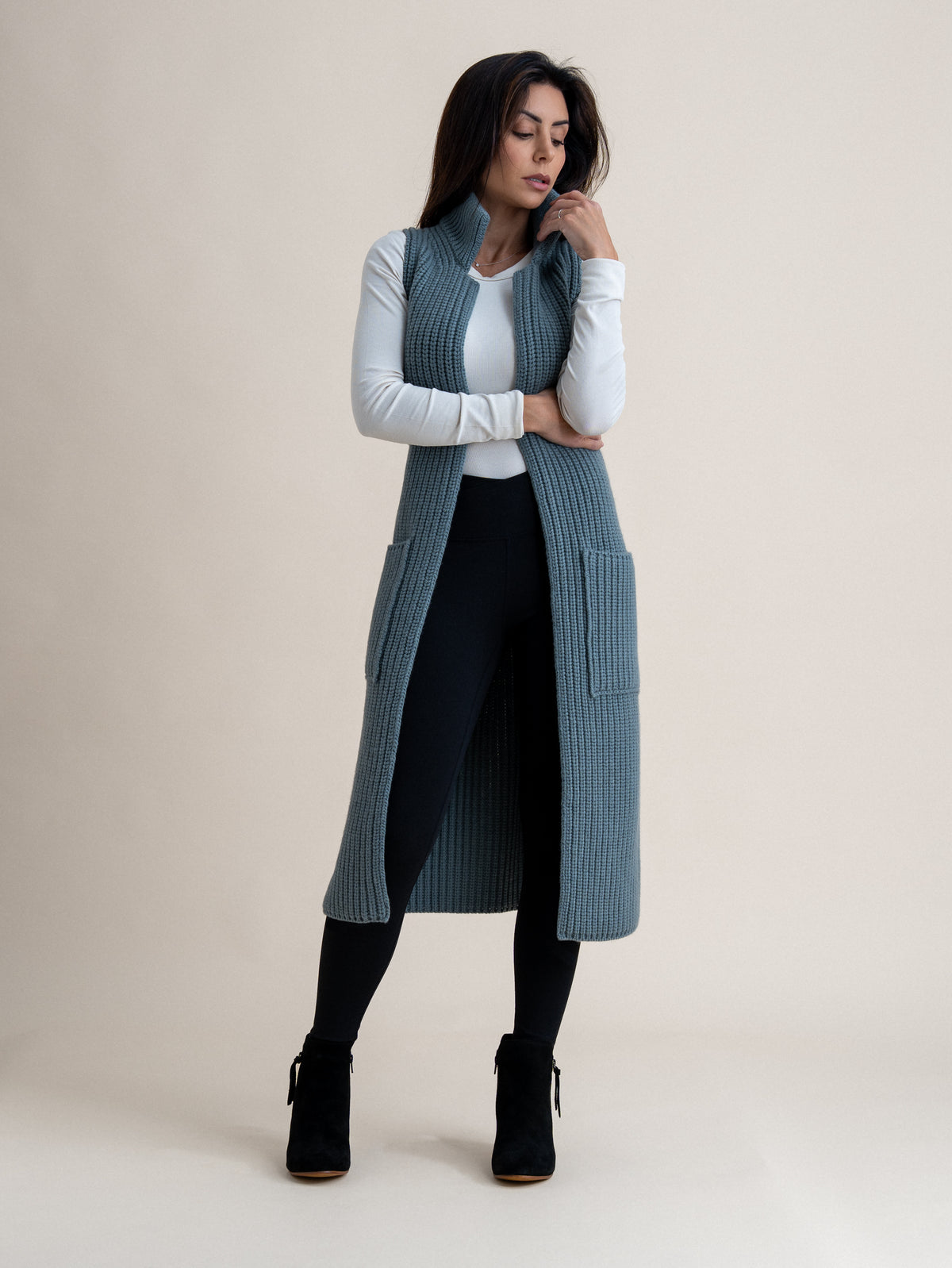 LONG GILET&lt;br&gt;PURSLANE