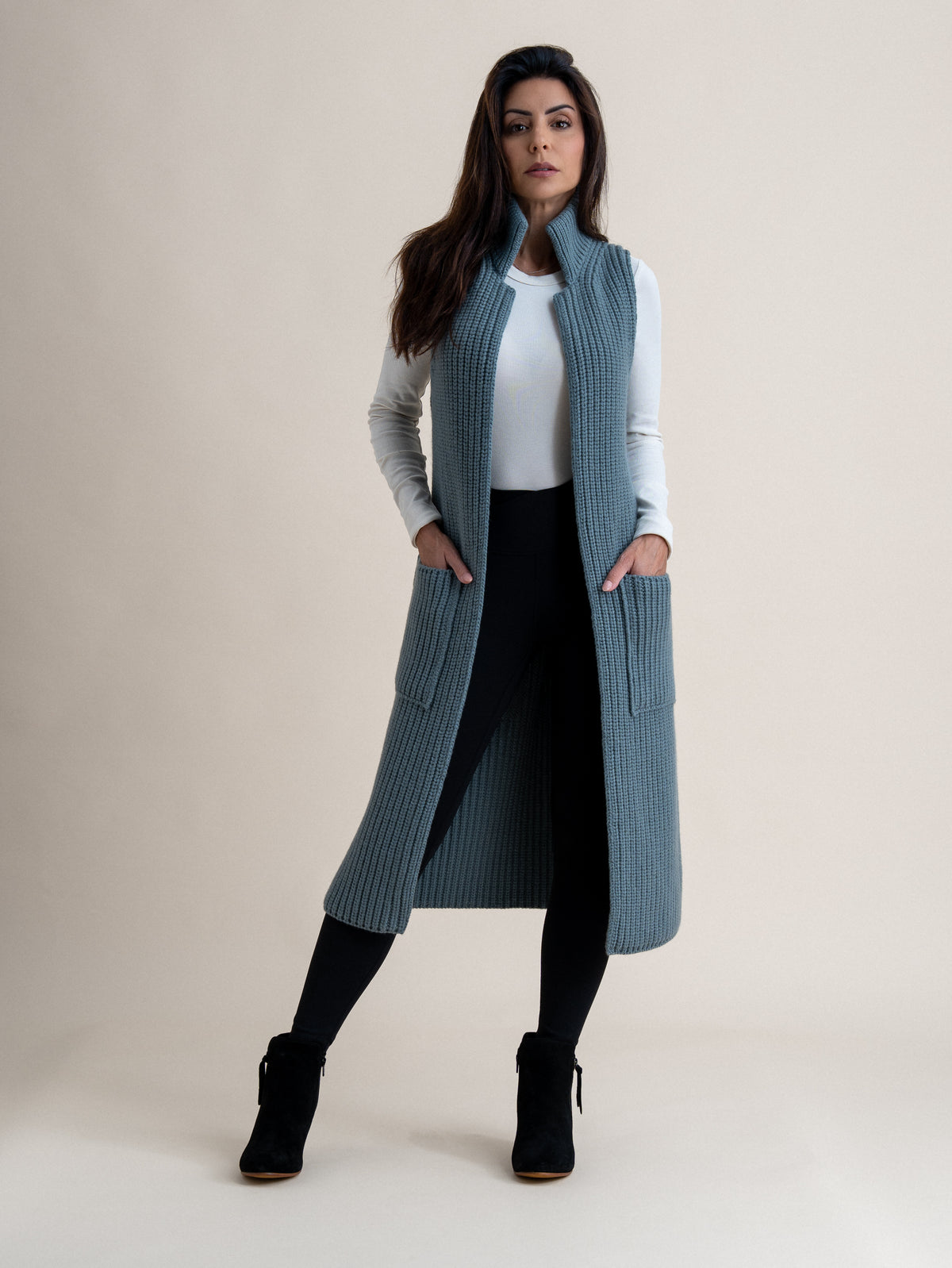 LONG GILET&lt;br&gt;PURSLANE