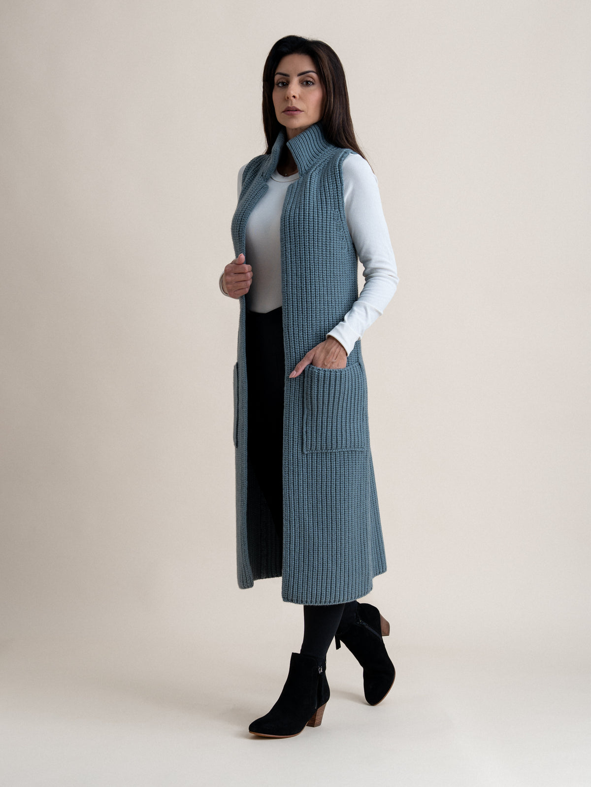 LONG GILET&lt;br&gt;PURSLANE