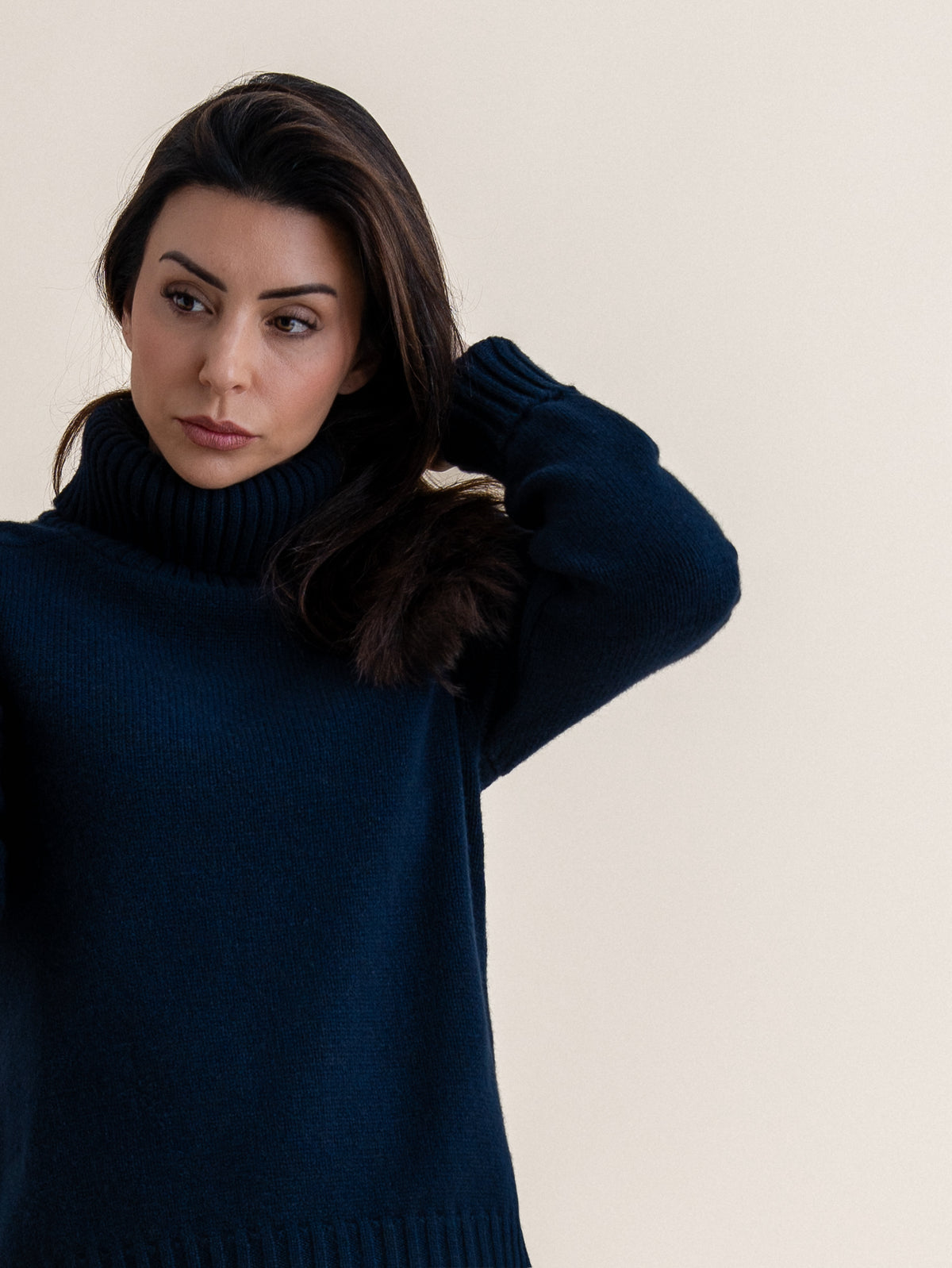 ROLL NECK&lt;br&gt;NAVY