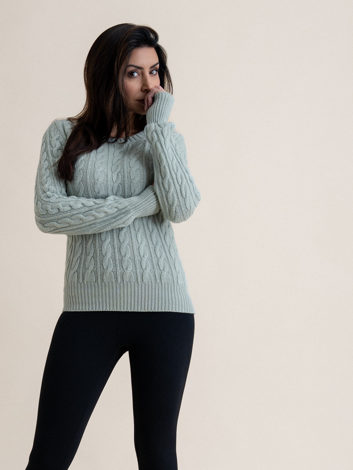 CABLEKNIT CREW&lt;br&gt;PAVILION