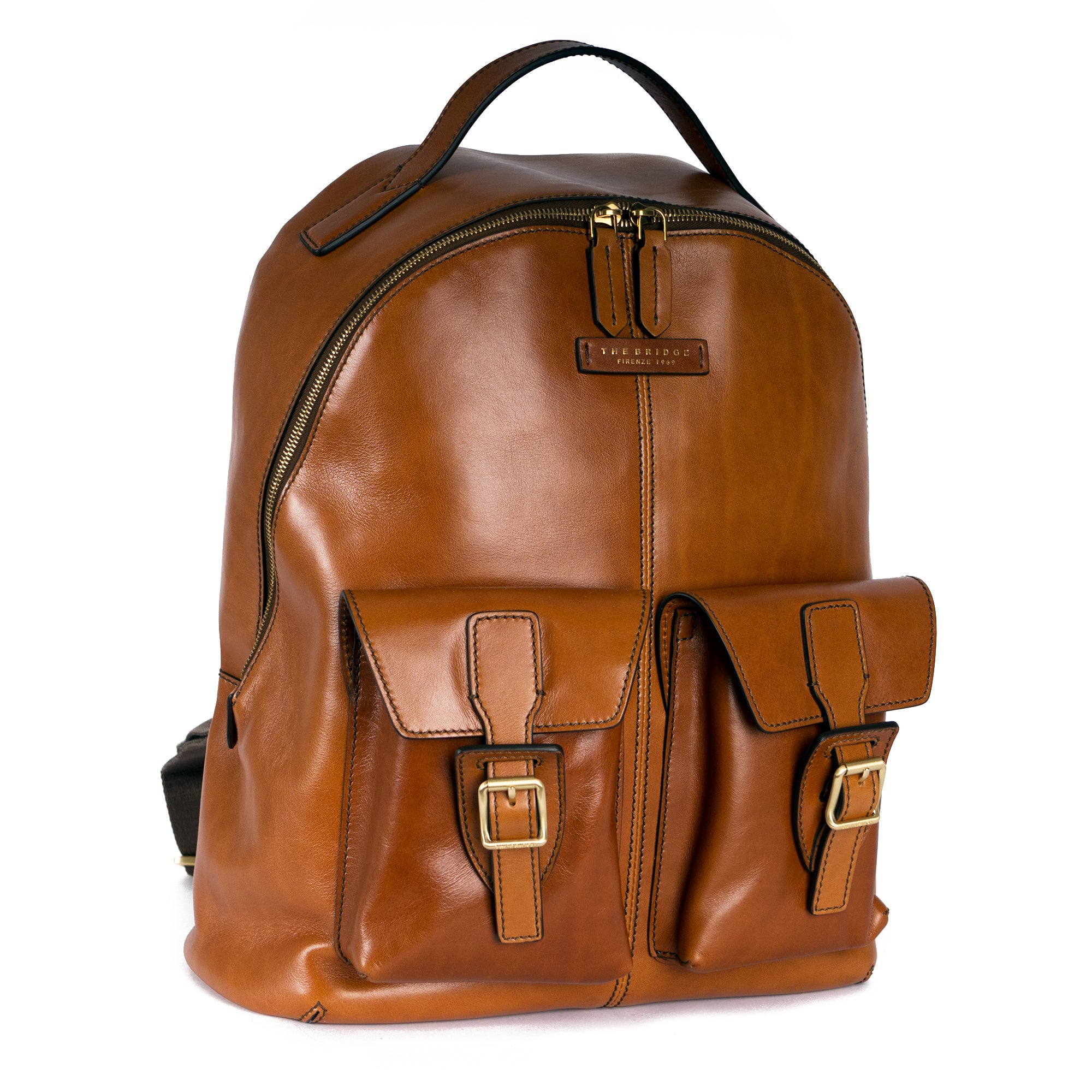 bridge leather backpack The Bridge Bags - Leather Tan Rucksack at Douglas Attire